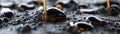 Animated Bar Chart Rising from Fuel Droplets Visualizing Dynamic Commodity Market Trends This captivating 3D animation depicts the
