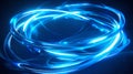 Animated blue light speed motion magic swirl. Glow trail neon effect for spells in imagination games. Spiral png Royalty Free Stock Photo