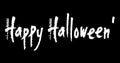 Animated Calligraphy Hand Written Happy Halloween on Transparent Background