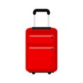 Red Travel Suitcase Bag Icon Clipart Vector Illustration