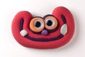 Animated character plasticine face.