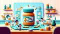 Peanut allergy concept illustration