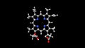 Animated 3D ball-and-stick and spacefill models of heme B