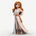 Whimsical Disney Princess 3d Model In Vibrant Cartoon Style Royalty Free Stock Photo