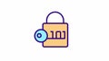 Animated decryption color icon