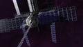 Animated exploration of flying into orbit around earth loop-able 4K
