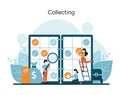 Animated figures explore numismatics, examining
