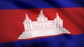 Animated flag of Cambodia - seamless loop. Cambodia Flag. Background Seamless Looping Animation. 4K High Definition