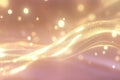 animated glowing curves in gold continuously evolving in fluid motion, with gentle ripples of light