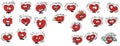 Animated heart icons banner format Royalty Free Stock Photo