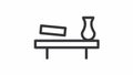 Animated homeware linear icon