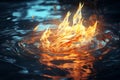 animated image of the flame in water