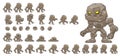 Animated Little Golem Character Sprites Royalty Free Stock Photo