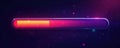 Animated loading bar with vibrant gradient, showing data transfer progress , speed, loading bar, progress
