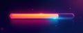 Animated loading bar with vibrant gradient, showing data transfer progress , upload, buffering