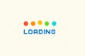 Animated Multicolor Dot Loading Screen for Digital Interfaces and User Experience Design Royalty Free Stock Photo