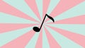 animated musical notes with a rotating background