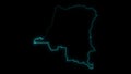 Animated Outline Map of Democratic Republic of the Congo
