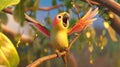 Joyous Parakeet in Flight Royalty Free Stock Photo