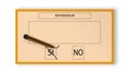 Animated pencil sheet referendum