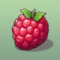 Animated Raspberry Pixel Art: 8-bit Style Game Item