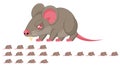 Animated Rat Character Sprites Royalty Free Stock Photo