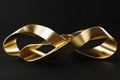 animated ribbon of gold, curling and twisting in an infinite loop, creating a sense of elegant flow