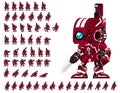 Animated Robot Character Sprites Royalty Free Stock Photo