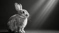 Animated silhouette rabbit on transparent background. Graphic element for design. Realistic mouse shadow on transparent