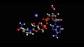 Animated skeletal 3D model of nicotinamide adenine dinucleotide NADH reduced form