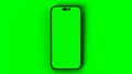 Animated smartphone with green screen display and background for app commercials