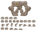 Animated Big Golem Character Sprites Royalty Free Stock Photo