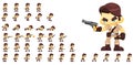 Animated Hunter Character Sprites Royalty Free Stock Photo