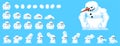 Animated Snowman Character Sprites Royalty Free Stock Photo