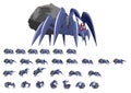 Animated Spider Character Sprites Royalty Free Stock Photo