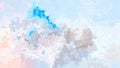 Animated stained background seamless loop video - watercolor effect sky blue, icy white and lihgt gray colorn