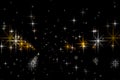 Animated stars on a black background Royalty Free Stock Photo