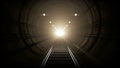 Animated subway tunnel, loop-able. 4K