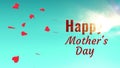 Animated text Happy Mother`s Day. Video congratulations on the holiday