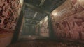 Animated tomb with old wallpaintings in ancient Egypt