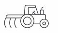 Animated tractor with harrow icon