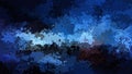 Animated twinking stained background seamless loop video - watercolor splotch effect - dark night sky blue color