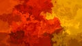 Animated twinking stained background seamless loop video - watercolor splotch effect - vibrant red orange yellow ochre color