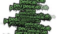 animated video scattered with the words PEDICAB on a white background
