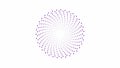 Animated violet circles from dots rotating from the center. Looped video.