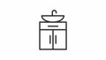 Animated washstand linear icon