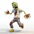 Animated Zombie Guy In T-shirt With Exuberant Style