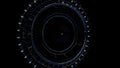 Animation of abstract technological circle. Futuristic technology concept. Futuristic space object