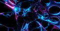 Animation abstract technology Network loop in the tunnel science cosmic or technology digital Sci-Fi.Digital Data,