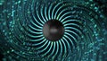 Animation of artificial intelligence eye. Abstract digital and technology. Big data visualization. Futuristic digital Royalty Free Stock Photo